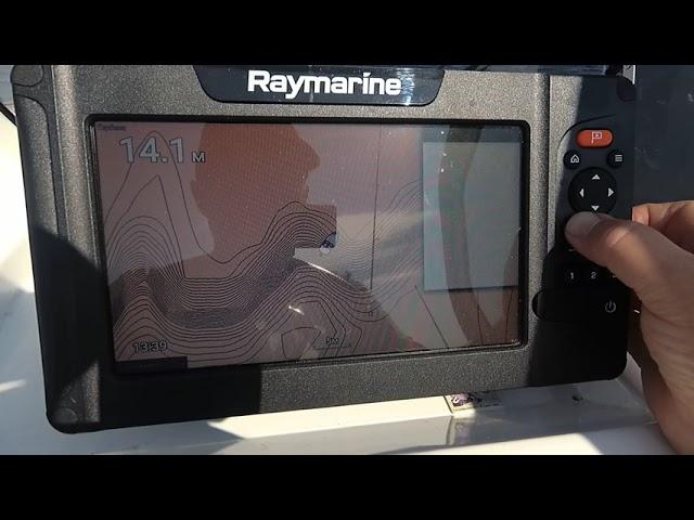 Raymarine Element отображение записанных глубин на карте