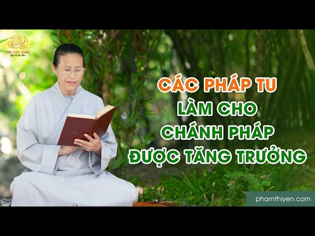 Các pháp tu làm cho chánh Pháp được tăng trưởng