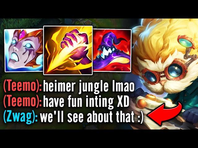 This Teemo trash talks me for playing Heimer jungle... so I had to shut him up