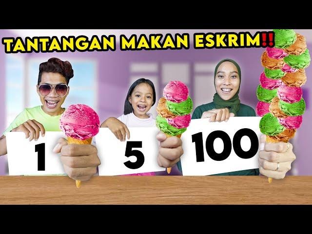 TANTANGAN MAKAN ES KRIM 1 SCOOP, 5 SCOOP ATAU 100 SCOOP‼️ SAMPAI KEMBUNG‼️