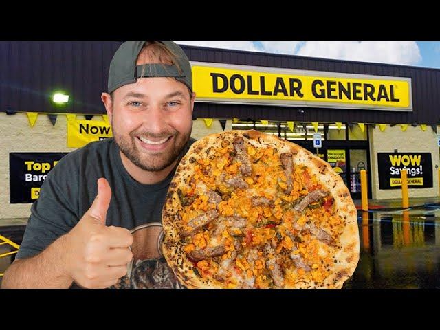 ONLY Dollar Store Ingredients - Steak bomb Pizza Recipe