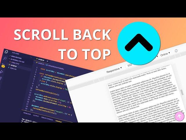 How to Code a Scroll to Top Button using JavaScript