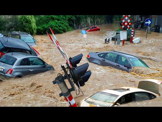 Mass Evacuation in Switzerland and Italy! Flash flood washed away homes and cars, Europe is shocked