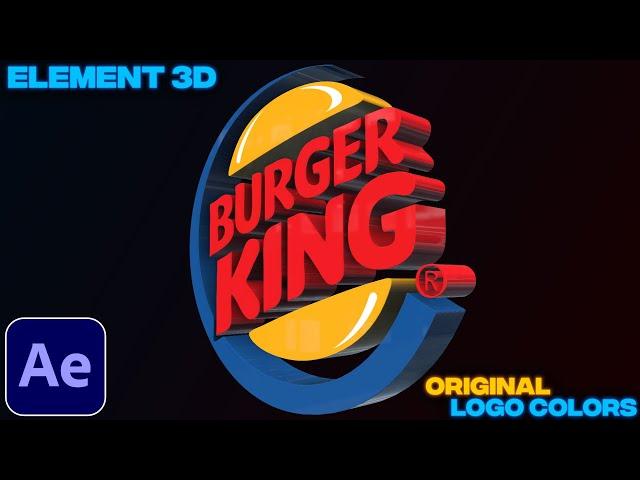 3D Logo with Original Colors Tutorial in After Effects | Element 3D Plugin Logo Animation