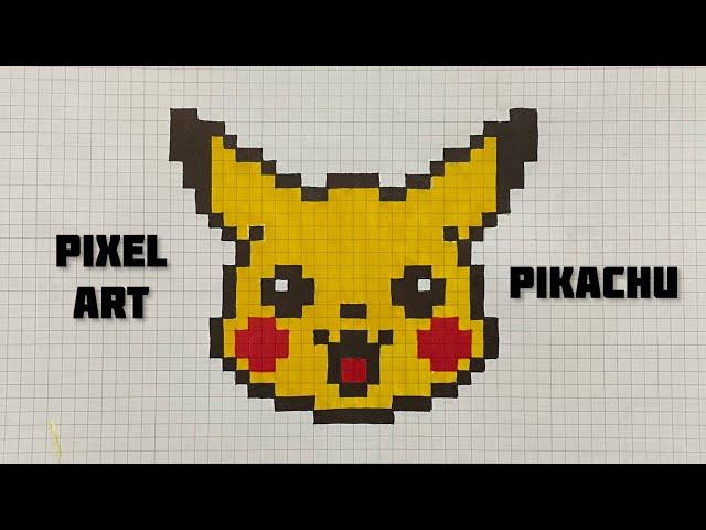 Pixel Art - How To Draw Pikachu #pixelart #pikachu #dibujo