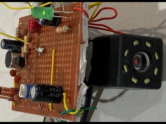 How to build a One Transistor Wireless CCTV   Stable Frequency TV Transmitter | DIY Wireless CCTV