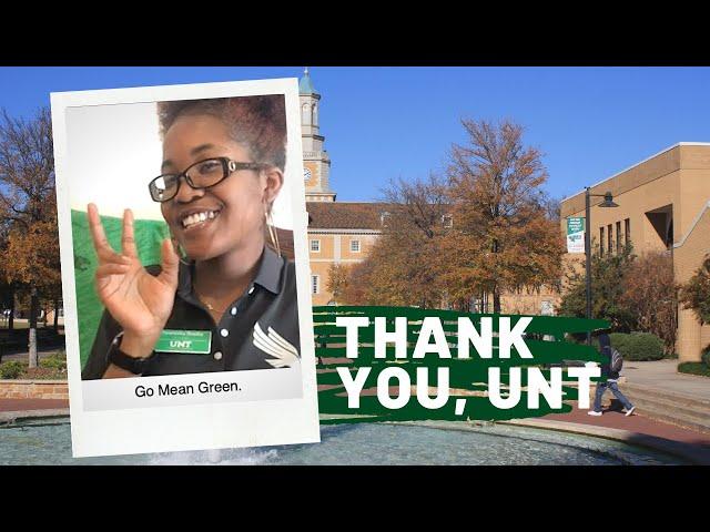 UNT Student Thanks Faculty and Staff