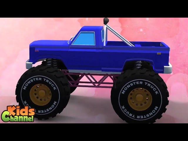 Mostro Camion Divertimento Apprendimento Video del Veicolo per Bambini