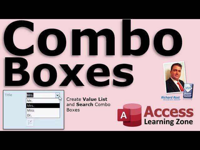 Microsoft Access Combo Boxes - Value List and Search Combo Boxes - Find Records