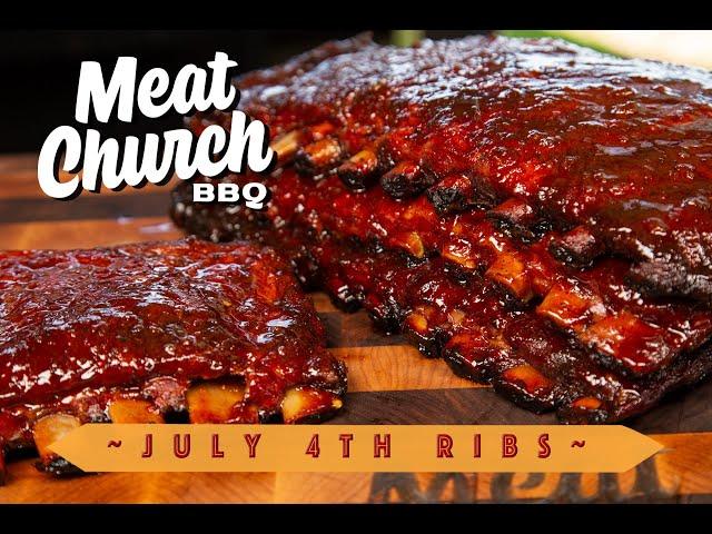 Peach Habanero Voodoo Ribs. Full video on our channel. Recipe & rub on meatchurch.com. #shorts #ribs