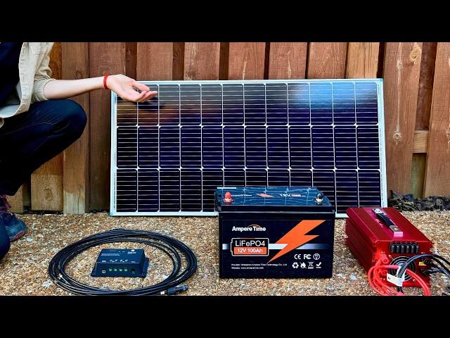 100 Watt Solar Panel Kit Setup for Complete Beginners - Start to Finish!