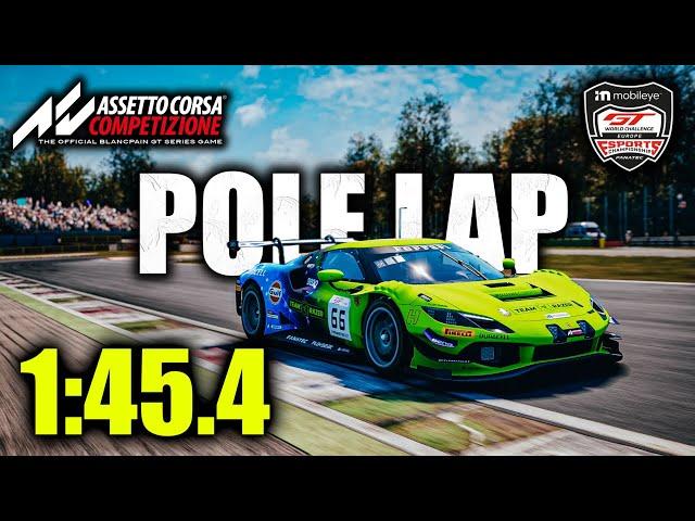 ACC FERRARI 296 MONZA POLE LAP | SRO ESPORTS SPRINT | 1:45.442