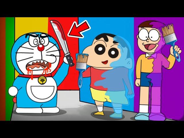 Shinchan And Nobita Play Hide And Seek Game With Doraemon | Shinchan And Nobita Game | Funny Game