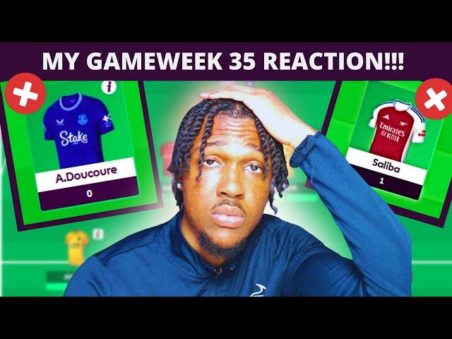 FPL IS BAD FOR MY HEALTH!| WORST FPL SEASON EVER! | My FPL Gameweek 35 Reaction