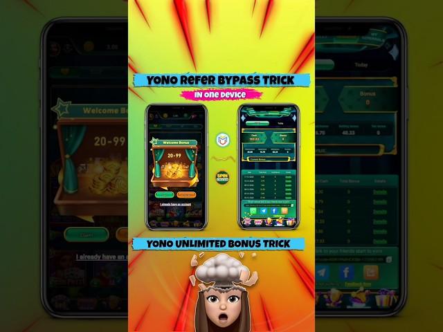 Yono Games Unlimited Refer Bypass Trick In One Device 2025 || Yono Unlimited Bonus Trick ||#yono