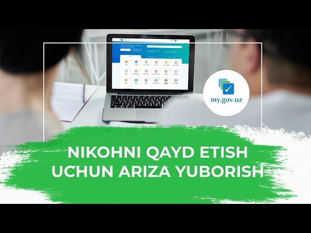 Nikohni qayd etish uchun ariza yuborish