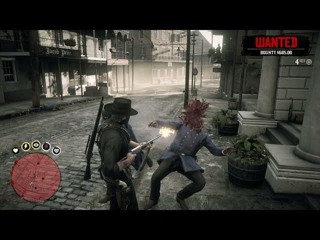 Red Dead Redemption 2 - Saint Denis Bank Robbery + Escape