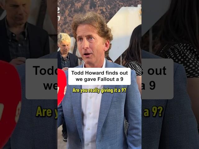 Todd Howard finds out IGN gave Fallout a 9/10! #fallout #tv #show #toddhoward #ign #review