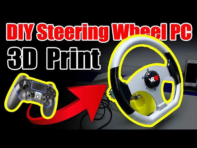 1080 degree steering wheel 3D print for pc; DIY  Racing Wheel From gamepad