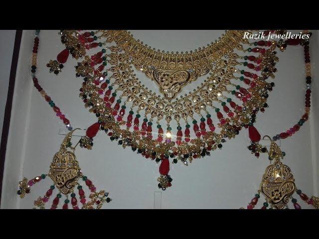 Gold Necklace Design Bridal jewellery | Latest gold Necklace Designs | razik jewelleries