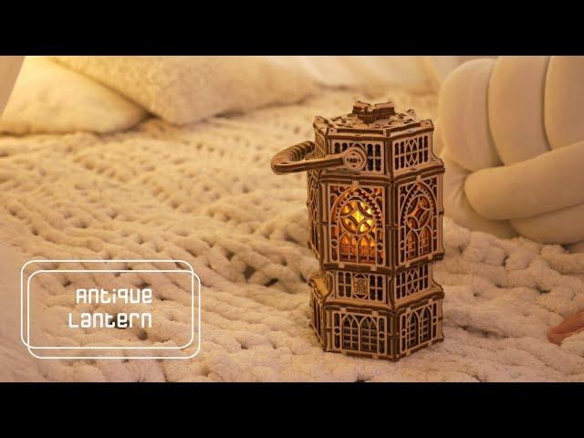 Antique Lantern - WoodTrick 3D flashlight mechanical model