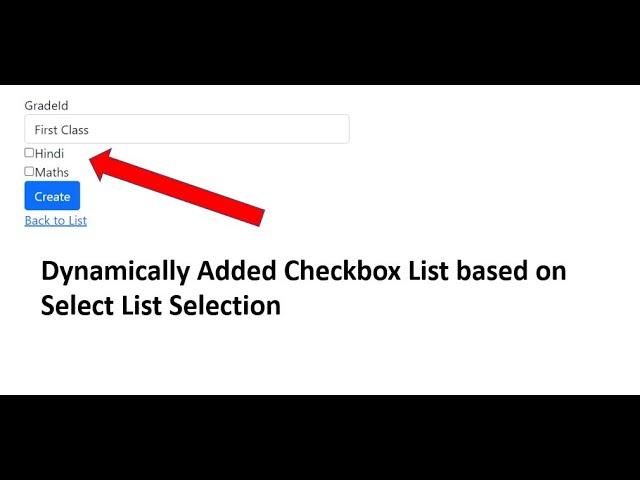 Creating a dynamic check box based on selected SelectList value in ASP.NET CORE