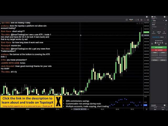 Live Trading ($50k funded w/ TopstepX) - sim experimentation