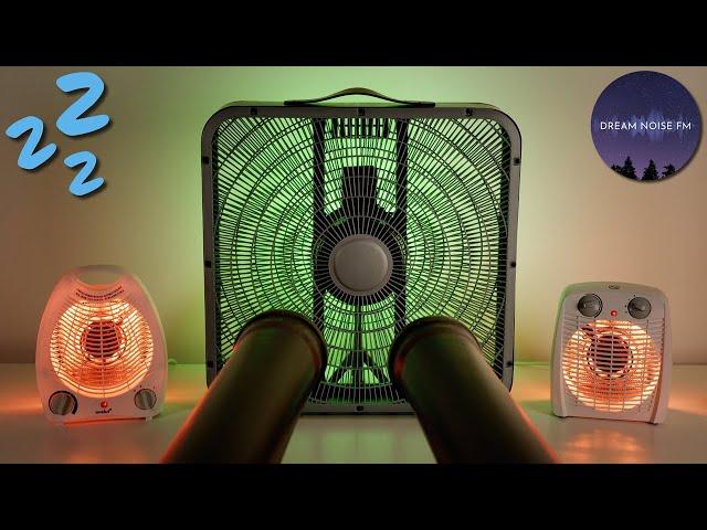 Sleep deeply with twin fan heater and box fan noise through double tubes!