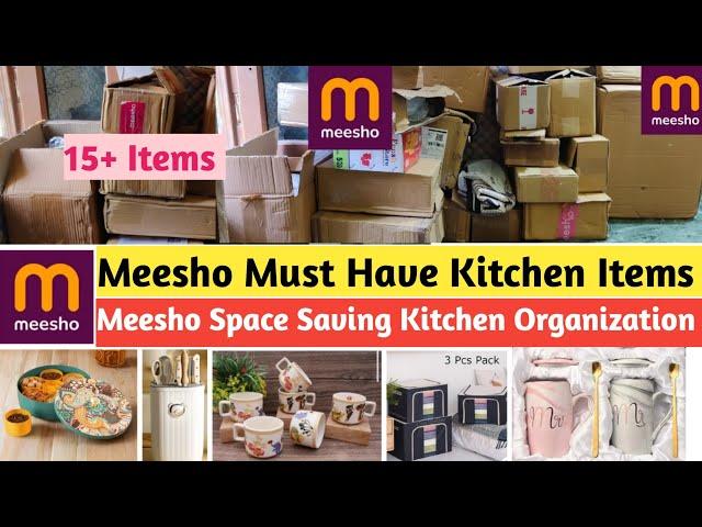 Meesho Must Have Kitchen Items | Meesho Space Saving Kitchen Organization Ideas | 15+ Items Unboxing