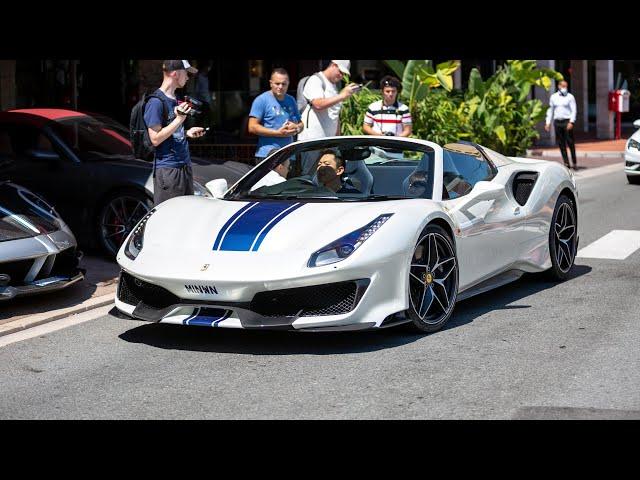 Ferrari 488 Pista Spider Driving in Monaco !