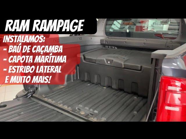 RAM RAMPAGE Instalamos Capota Marítima Baú de Caçamba Estribo Grade Vigia Engate e Muito Mais