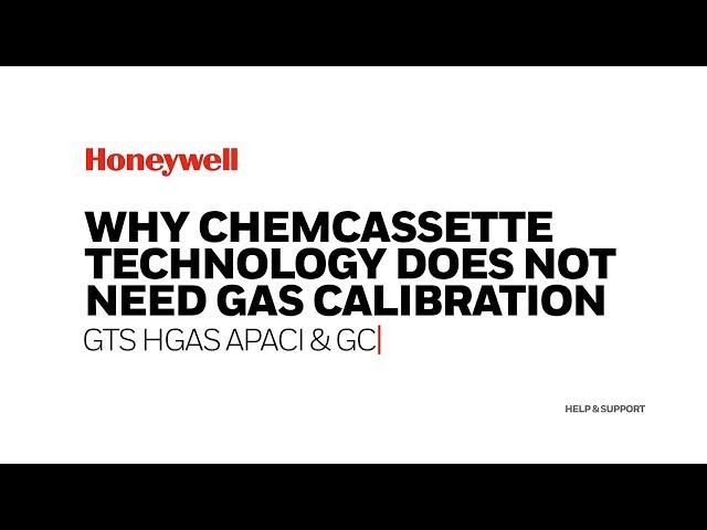 Why Chemcassette Technology does not need gas calibration?