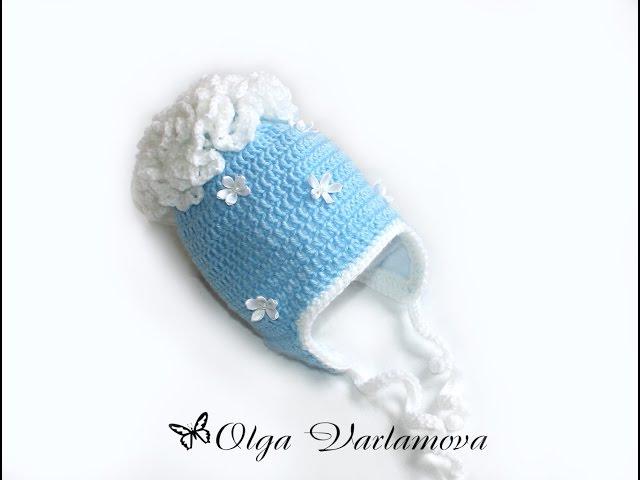 МК Теплая шапочка крючком с подкладом из флиса.(Часть 2). Crochet. Crocheted hat (cap).