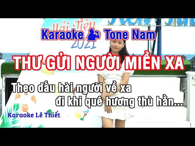 Thư Gửi Người Miền Xa Karaoke - Nhạc Sống Hay Tone Nam (C#m) - Karaoke Lê Thiết