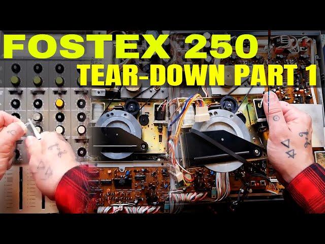 Fostex 250 4 track | tear down part 1 | remove knobs, open case & remove transport