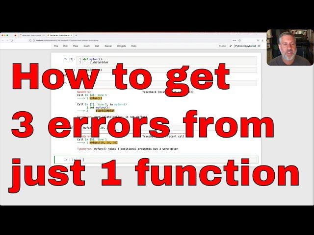 One Python function, three different errors