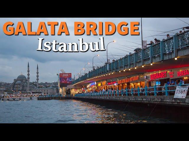 Galata bridge walk from Karakoy to eminonu istanbul Turkey