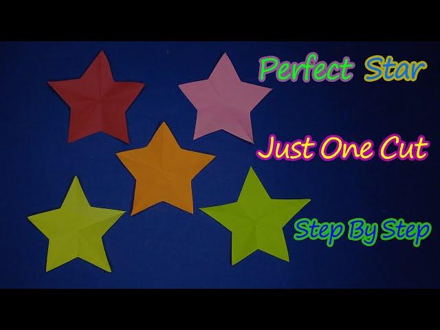 How To Cut a Perfect Star |Just One Cut| Easily\ Step By Step.