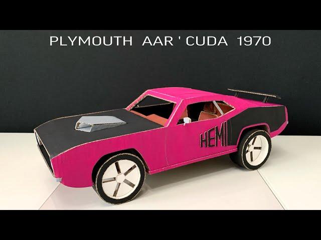 How to make car (Plymouth Cuda). Diy cardboard car