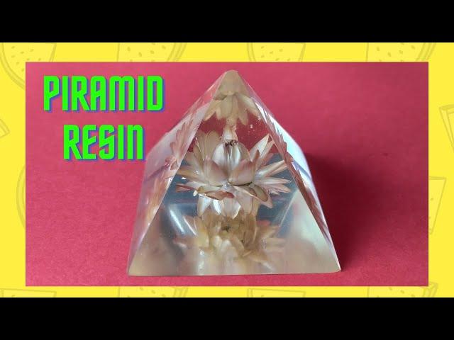 Flower in the pyramid epoxy resin ornaments