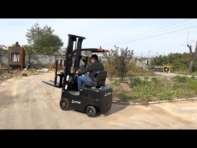 Warehouse Mini Forklift 1 Ton Electric Batter Fork Lift Truck for Sale