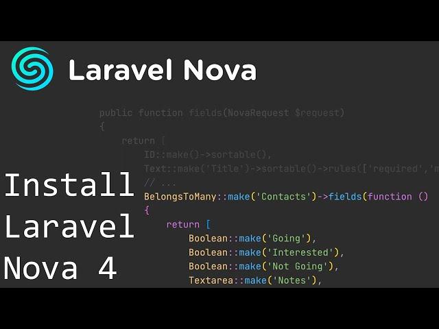 Laravel Nova 4 - Installation & Resources