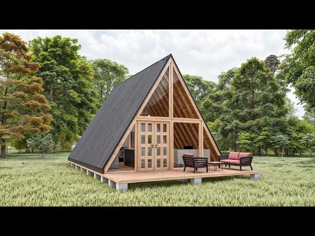 Üçgen Ev Modelleri - Bungalov Ahşap Ev Yapımı - Tiny House Türkiye - Modern Prefabrik Ev