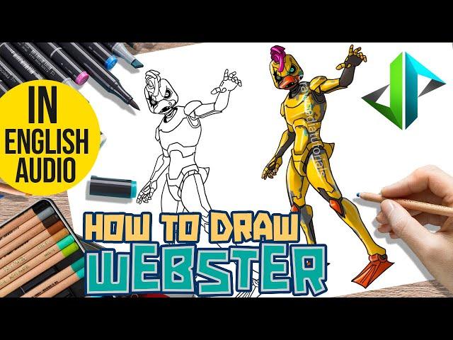 [DRAWPEDIA] HOW TO DRAW *NEW* WEBSTER from FORTNITE - STEP BY STEP DRAWING TUTORIAL