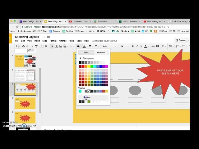 How to Color your Layout in Google