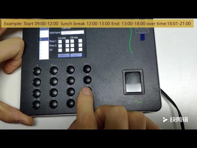 ZKTeco Time Attendance WL10&WL20 shift setting