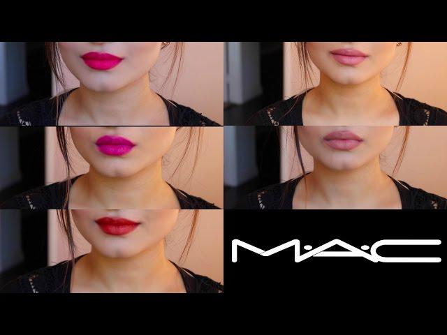 TOP 5 MAC UNIVERSAL LIPSTICK SHADES 2016 | Try On Medium/ Olive Skin Tone