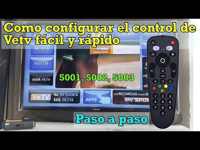 Como configurar el control de Vetv fácil y rápido.