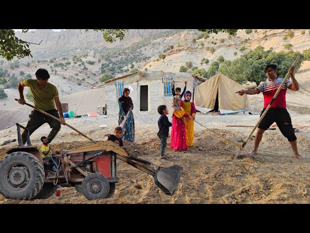 Real Nomadic Life: From Kids’ Bath Time to Home Building with a Tractor!