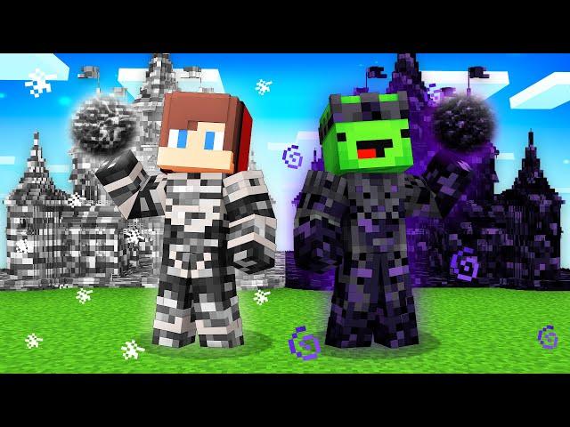 Mikey OBSIDIAN King vs JJ BEDROCK King Survival Battle in Minecraft (Maizen)